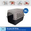 imagePetmate Vari Dog Kennel  Portable Dog Carriers ampamp Crates for Small Dogs AirlineFriendly Durable Plastic Pet Carrier For Home and Travel 24 Inches Taupe and Black320L x 225W x 240H