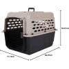 imagePetmate Vari Dog Kennel  Portable Dog Carriers ampamp Crates for Small Dogs AirlineFriendly Durable Plastic Pet Carrier For Home and Travel 24 Inches Taupe and Black280L x 205W x 215H