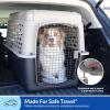 imagePetmate Vari Dog Kennel  Portable Dog Carriers ampamp Crates for Small Dogs AirlineFriendly Durable Plastic Pet Carrier For Home and Travel 24 Inches Taupe and Black320L x 225W x 240H
