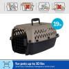 imagePetmate Vari Dog Kennel  Portable Dog Carriers ampamp Crates for Small Dogs AirlineFriendly Durable Plastic Pet Carrier For Home and Travel 24 Inches Taupe and Black190L x 125W x 108H