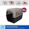 imagePetmate Vari Dog Kennel  Portable Dog Carriers ampamp Crates for Small Dogs AirlineFriendly Durable Plastic Pet Carrier For Home and Travel 24 Inches Taupe and Black40L x 27W x 30H