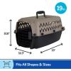 imagePetmate Vari Dog Kennel  Portable Dog Carriers ampamp Crates for Small Dogs AirlineFriendly Durable Plastic Pet Carrier For Home and Travel 24 Inches Taupe and Black190L x 125W x 108H