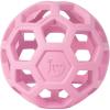 imageJW Pet Holee Roller Dog Toy Puzzle Ball Natural Rubber Medium 45 Inch Diameter Colors May VaryPink