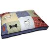 imagePetmate Quilted Applique Dog Bed Classic Dog Motif Large Grand 27quot x 36quot Multicolored Designs May Vary Made in USA