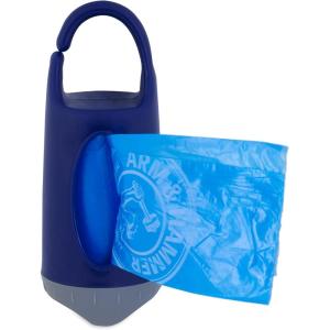 imageArm ampamp Hammer Dog Poop Bag Dispenser With 30 Count Dog Poop Bags With Activated Baking Soda 9 x 14 Inches BlackBlue