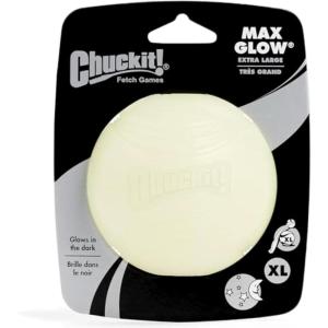imageChuckit Glow in the Dark Bouncy Balls  Ball for Dogs Chuckit Dog Toy Max Glow Balls  Medium 25 Inch Pack of 2ExtraLarge