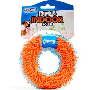 imageChuckit Indoor Fetch Roller Toy for Dogs  Interactive Dog Toys for Boredom Orange and BlueOrange  Blue Squirrel