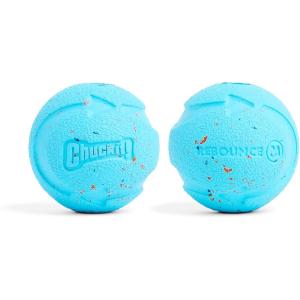 imageChuckit Rebounce Ball Dog Toy  Bouncy Fetch Balls for Dogs 2060 lbs  Made from Durable Rubber  Outdoor Pet Toys  Size Medium  25inch Diameter  Pack of 2  Blue