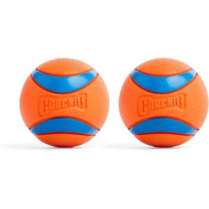 imageChuckit Ultra Ball Dog Toy  Medium Bouncy Fetch Balls For Dogs 2060 lbs  Made from Durable Rubber  Floating Water Pet Toys  Size Medium  25inch Diameter  Pack of 2Medium 2 Pack