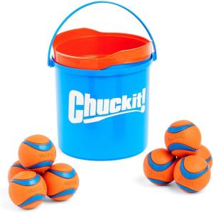 imageChuckit Ultra Ball Dog Toy  Medium Bouncy Fetch Balls For Dogs 2060 lbs  Made from Durable Rubber  Floating Water Pet Toys  Size Medium  25inch Diameter  Pack of 2Medium 8 Pack