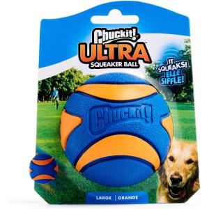 imageChuckit Ultra Squeaker Ball Dog Toy Large 3 Inch 1 Pack for Large BreedsSqueaker