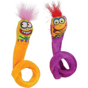 imageDoskocil Bamboo Pet CAM650037 2Pack Fat Cat Springy Worms Catnip Toy