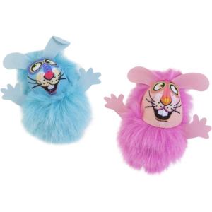 imageFAT CAT Fluff Bunnies Cat Toys  Catnip Kicker Toy Pack of 1 Blue or Pink