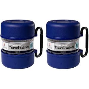 imageGAMMA2 Vittles Vault TravelTainer 6 Cups Portable Food Storage Container Blue4 Quart Pack of 2