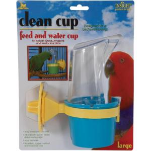 imageJW Pet Bird Cage Clean Cup Feeder ampamp Water Cup Bird Accessory Small Assorted ColorsLarge