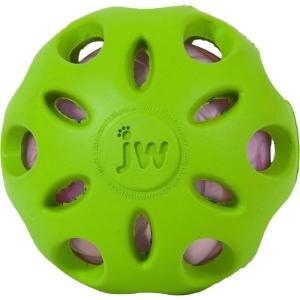 imageJW Pet Crackle Heads Crackle Ball Crunchy Noise Chew Fetch Toy for Dogs Assorted Colors Large 4 DiameterMedium