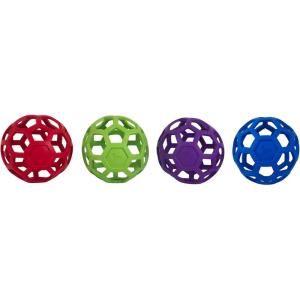 imageJW Pet Holee Roller Dog Toy Puzzle Ball Natural Rubber Extra Large 75 Inch Diameter Colors May Vary