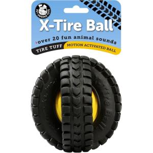 imagePet Qwerks XTire Ball Dog Toys  Jingle Interactive Chew Toy  SmallAnimal Sound