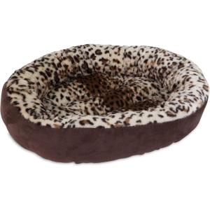 imagePetmate Aspen Pet Round Animal Print Pet Bed for Small Dogs and Cats 18inch by 18inch Multi 26736