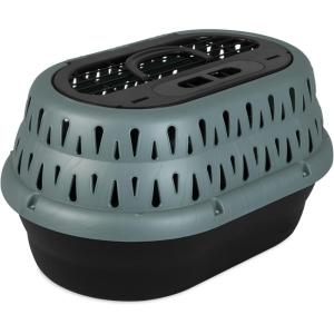 imagePetmate Dog Crates for Small Dogs ampamp Cat Carriers TwoDoor Plastic Pet Kennel Top ampamp Front Loading Made in USA 24quot TanGREEN