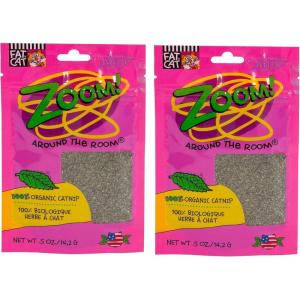 imagePetmate Organic Catnip  Hoots Zoom Around the Room Catnip  Grown ampamp Harvested in USA 05oz pouchPack of 2