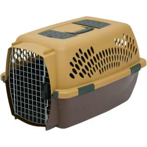 imagePetmate Pet Porter Fashion Dog Kennel  Crate for Pets 1520 lbs  Airline Approved Pet Carrier  Durable Plastic Shell  For Home and Travel  Made in USA  24 Inches  Pale Aqua and BlackPale Blue