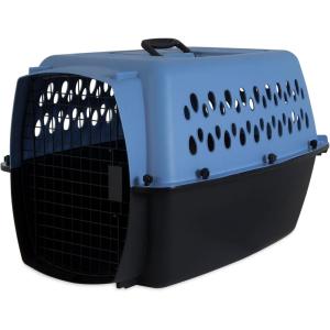 imagePetmate Pet Porter Fashion Dog Kennel  Crate for Pets 1520 lbs  Airline Approved Pet Carrier  Durable Plastic Shell  For Home and Travel  Made in USA  24 Inches  Pale Aqua and BlackBlue