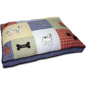 imagePetmate Quilted Applique Dog Bed Classic Dog Motif Large Grand 27quot x 36quot Multicolored Designs May Vary Made in USA