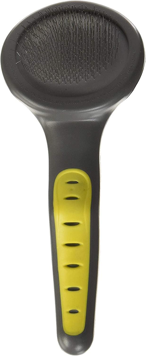 imageJW Pet Gripsoft Dog Soft Pin Slicker Brush with NonSlip Rubber Grip Angled Stainless Steel TinesAssorted Colors8 Inch65002Assorted colors