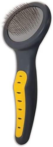 imageJW Pet Gripsoft Dog Soft Pin Slicker Brush with NonSlip Rubber Grip Angled Stainless Steel TinesAssorted Colors8 Inch65002Assorted colors
