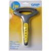 imageJW Pet Company GripSoft Double Row Undercoat Rake Dog Brush Black Yellow 1