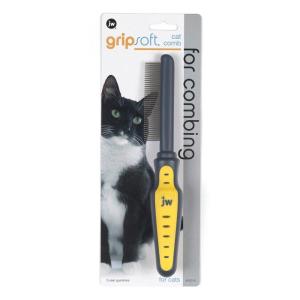 imageJW Pet GripSoft Cat Comb  Medium ampamp Long Haired Cat Brush for Shedding ampamp Tangle RemovalOne Size