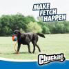 imageChuckit Rope Fetch Dog Toy  Ball on Rope Fetch and TugofWar Toy for Dogs  Durable EVA Rubber Construction  55inch Diameter  18inch Rope  Orange and Blue