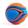 imageChuckit Rope Fetch Dog Toy  Ball on Rope Fetch and TugofWar Toy for Dogs  Durable EVA Rubber Construction  55inch Diameter  18inch Rope  Orange and Blue