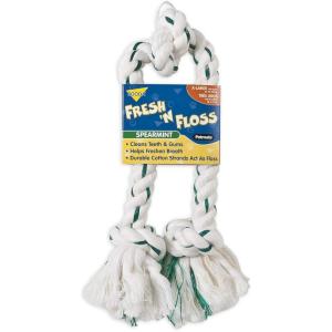 imageBooda FreshNFloss 3 Knot Tug Rope Dog Toy Large Spearmint