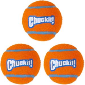 imageChuckit Dog Tennis Ball Dog Toy Medium 25 Inch Diameter for dogs 2060 lbs Shrink Wrap Pack of 2Medium  Pack of 6