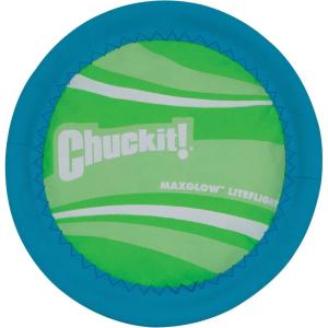 imageChuckit Lite Flight Dog Fetch Toy Large 10 Inch DiameterMax Glow