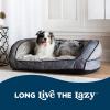 imageLaZBoy Petmate Harper Sofa Large Dog Bed Grey 43x35 Inches for Dogs up to 125lbs with Durable Removable Washable Cover
