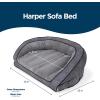 imageLaZBoy Petmate Harper Sofa Large Dog Bed Grey 43x35 Inches for Dogs up to 125lbs with Durable Removable Washable Cover