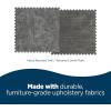 imageLaZBoy Petmate Harper Sofa Large Dog Bed Grey 43x35 Inches for Dogs up to 125lbs with Durable Removable Washable Cover