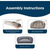 imageLaZBoy Petmate Harper Sofa Large Dog Bed Grey 43x35 Inches for Dogs up to 125lbs with Durable Removable Washable Cover