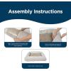 imageLaZBoy Petmate Rosie Lounger Large Dog Bed Cream 36x28 Inches for Dogs up to 50lbs with Durable Removable Washable Cover