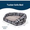 imageLaZBoy Petmate Tucker Sofa Bed Medium Dog Bed Spencer Plaid 33x30 Inches for Dogs up to 50lbs with Durable Removable Washable Cover