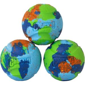imageChuckit Limited Edition EcoFetch Ball Dog Toy Medium 25 Inch Diameter Pack of 3 for Breeds 2060 lbsEcoFetch