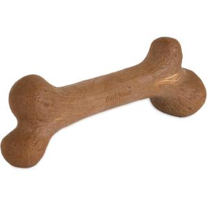 imagePet Qwerks Dinosaur BarkBone  Nylon Dog Bone for Tough Chewers Real Bacon FlavorDino