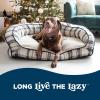 imageLaZBoy Petmate Harper Sofa Large Dog Bed Oxford Plaid 43x35 Inches for Dogs up to 125lbs with Durable Removable Washable Cover