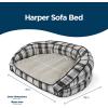 imageLaZBoy Petmate Harper Sofa Large Dog Bed Oxford Plaid 43x35 Inches for Dogs up to 125lbs with Durable Removable Washable Cover