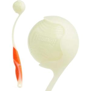 imageChuckit Pro Fetch Toy Ball Launcher For Dogs Compatible With Any Medium Chuckit Medium Size 25 Inch  Glow Ball18in