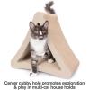 imagePetFusion 3Sided Vertical Cat Scratching Post  Available in 18 ampamp 24  Multiple Angle Cat Scratching Pad 6 Usable Sides Scratch Play ampamp Perch  100 Recyclable Cardboard LoungeSlate Grey
