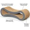 imagePetFusion Ultimate Cat Scratch Lounge Cat Scratchers for Indoor Cats Reversible ampamp Durable Made from Recycled Corrugated Cardboard Walnut BrownSlate Grey